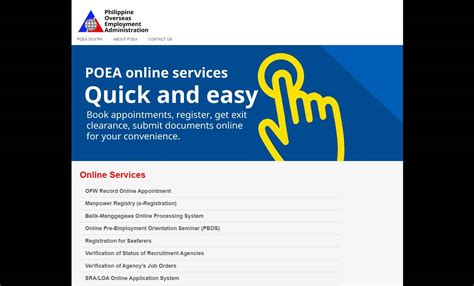 eservices poea|POEAOnlineServices.